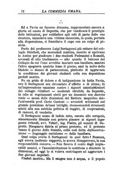 La commedia umana giornale-opuscolo settimanale