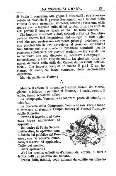 La commedia umana giornale-opuscolo settimanale