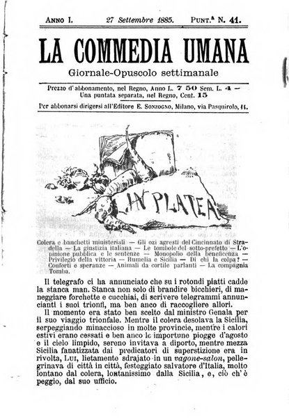 La commedia umana giornale-opuscolo settimanale