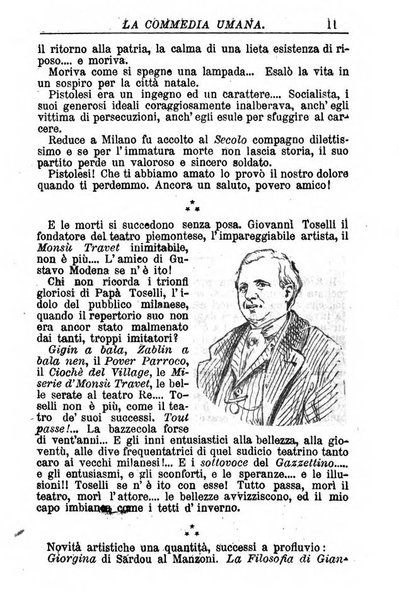 La commedia umana giornale-opuscolo settimanale