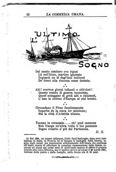 La commedia umana giornale-opuscolo settimanale