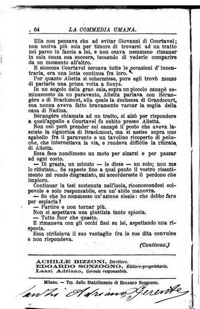 La commedia umana giornale-opuscolo settimanale