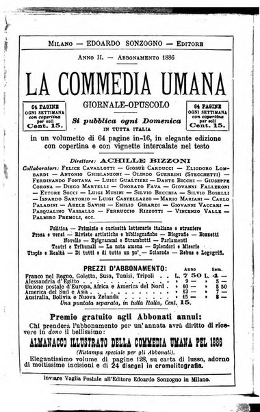 La commedia umana giornale-opuscolo settimanale