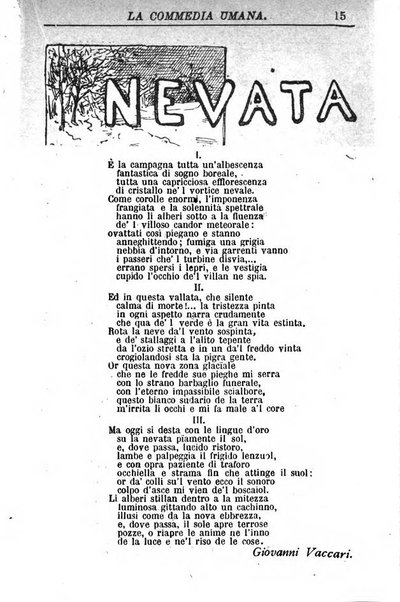 La commedia umana giornale-opuscolo settimanale