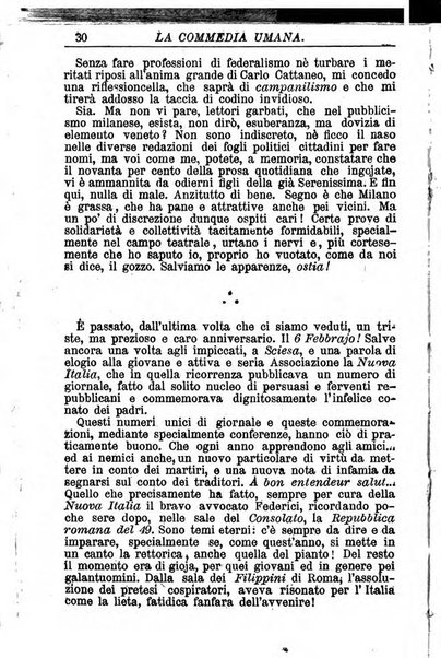 La commedia umana giornale-opuscolo settimanale