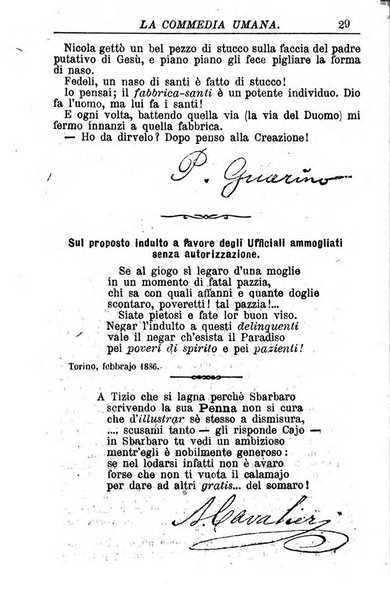 La commedia umana giornale-opuscolo settimanale