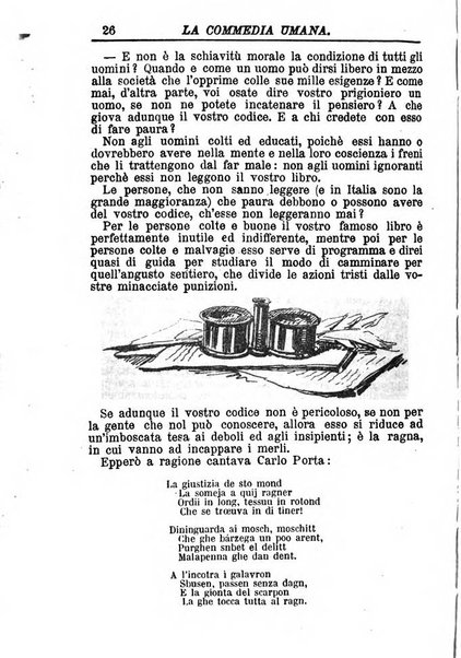 La commedia umana giornale-opuscolo settimanale