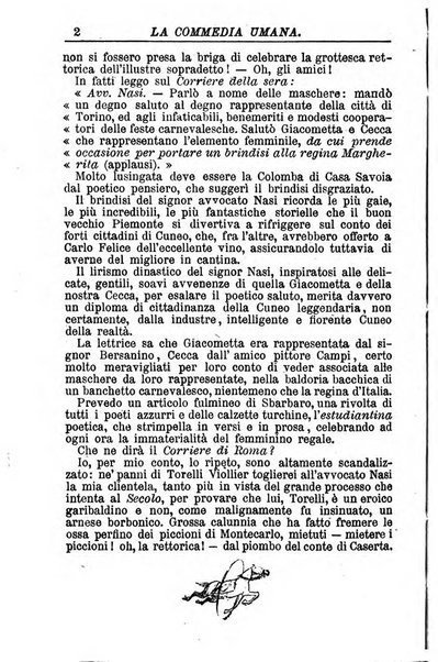 La commedia umana giornale-opuscolo settimanale