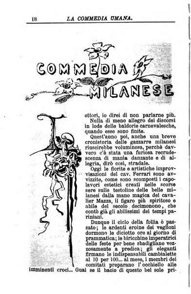 La commedia umana giornale-opuscolo settimanale