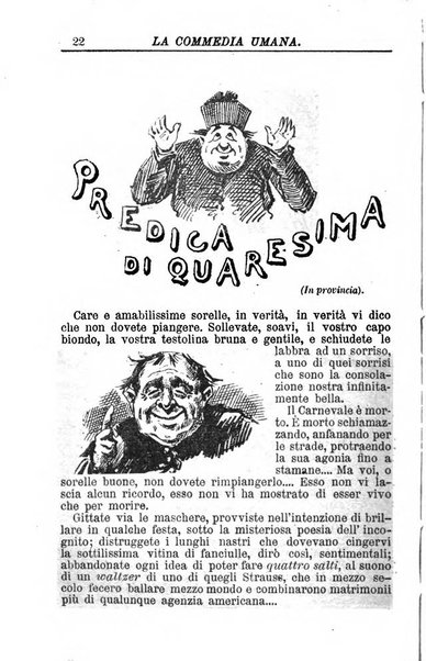 La commedia umana giornale-opuscolo settimanale