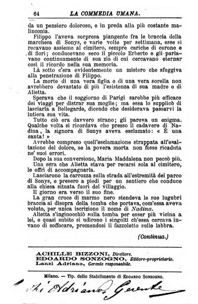 La commedia umana giornale-opuscolo settimanale