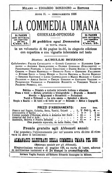 La commedia umana giornale-opuscolo settimanale