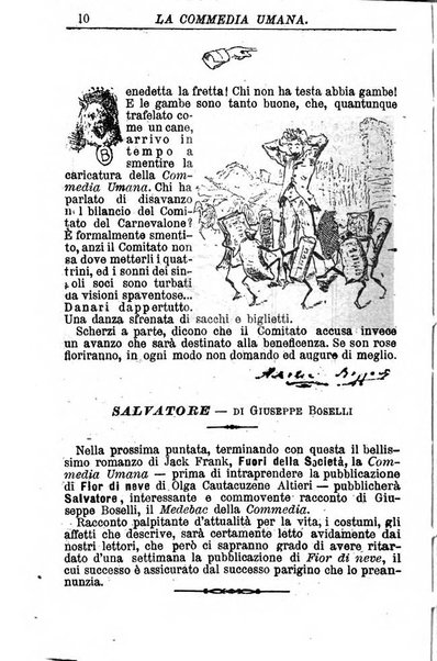 La commedia umana giornale-opuscolo settimanale