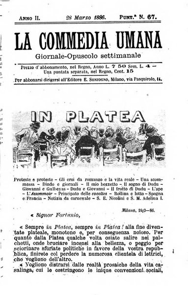 La commedia umana giornale-opuscolo settimanale