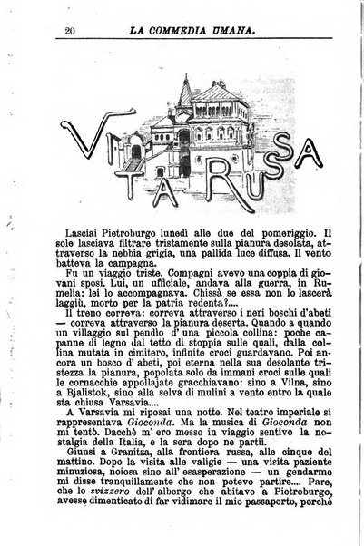 La commedia umana giornale-opuscolo settimanale