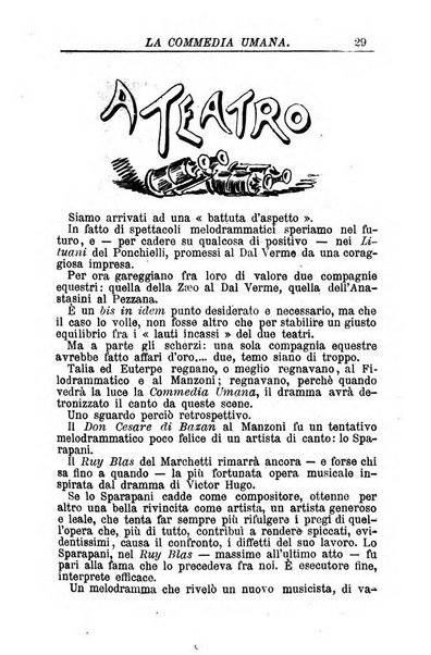 La commedia umana giornale-opuscolo settimanale