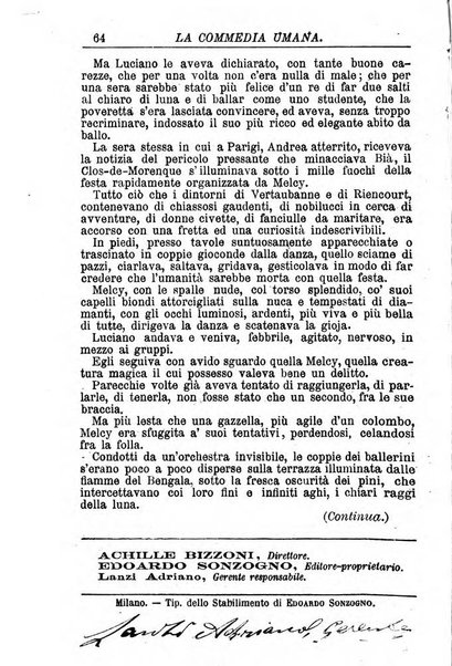 La commedia umana giornale-opuscolo settimanale