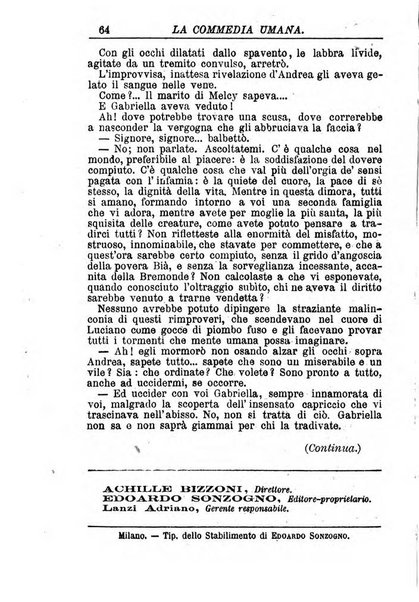 La commedia umana giornale-opuscolo settimanale