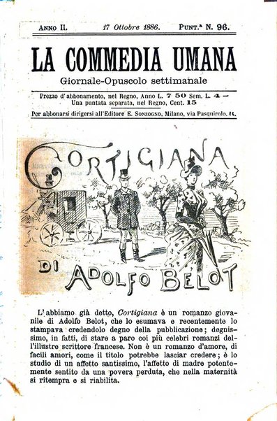 La commedia umana giornale-opuscolo settimanale