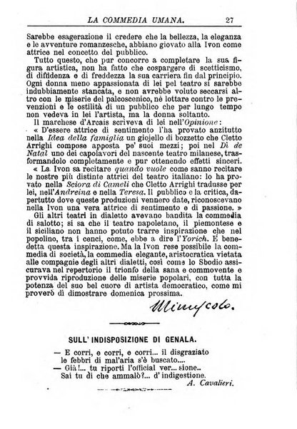 La commedia umana giornale-opuscolo settimanale