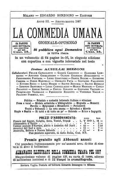 La commedia umana giornale-opuscolo settimanale