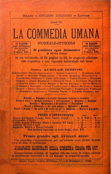 La commedia umana giornale-opuscolo settimanale