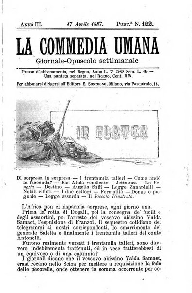 La commedia umana giornale-opuscolo settimanale