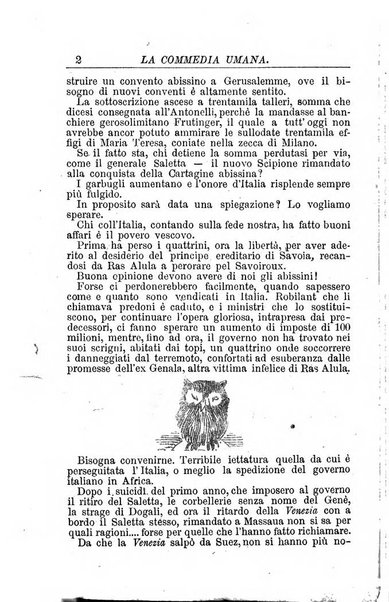 La commedia umana giornale-opuscolo settimanale