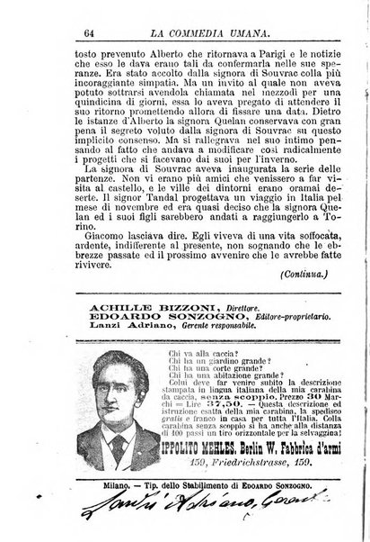 La commedia umana giornale-opuscolo settimanale