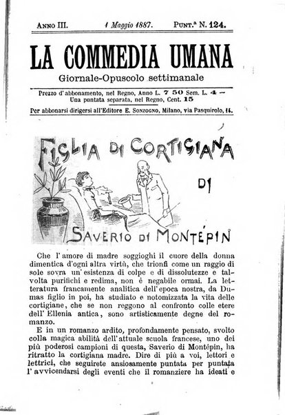 La commedia umana giornale-opuscolo settimanale