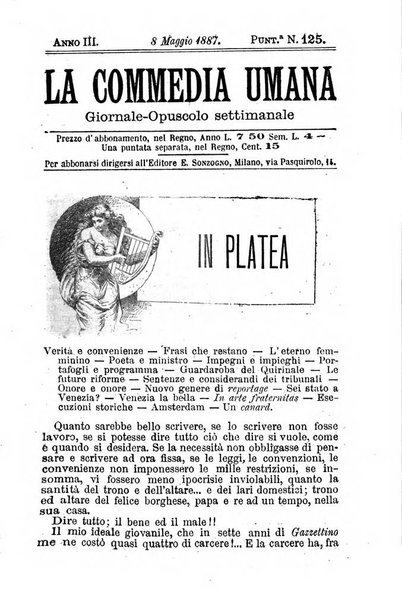 La commedia umana giornale-opuscolo settimanale