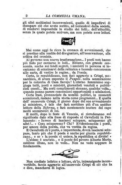 La commedia umana giornale-opuscolo settimanale