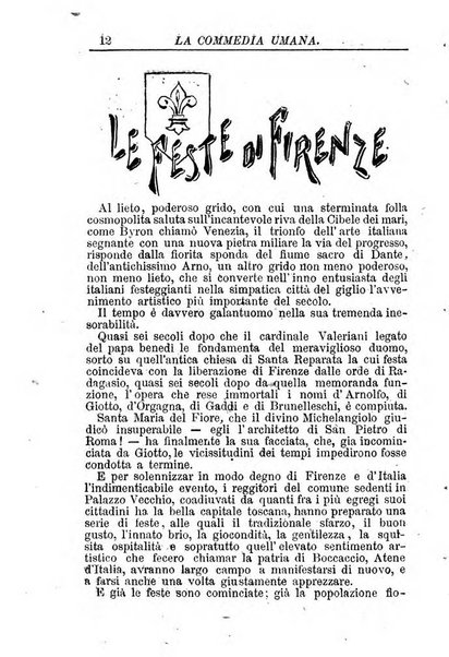 La commedia umana giornale-opuscolo settimanale