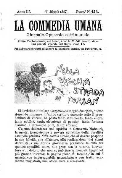 La commedia umana giornale-opuscolo settimanale