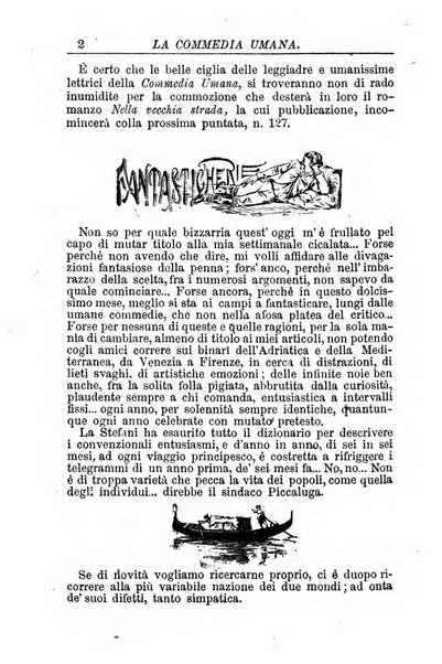 La commedia umana giornale-opuscolo settimanale