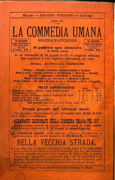 La commedia umana giornale-opuscolo settimanale