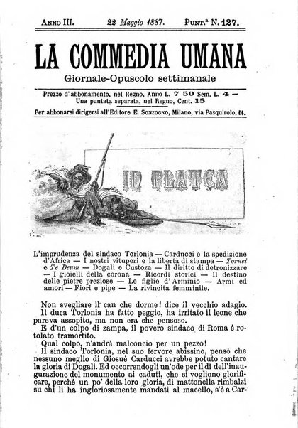 La commedia umana giornale-opuscolo settimanale