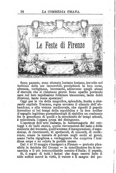 La commedia umana giornale-opuscolo settimanale