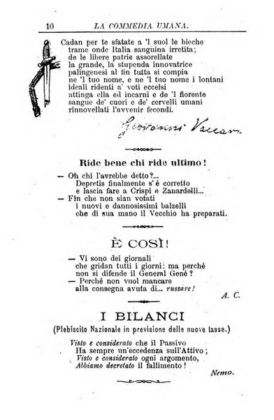 La commedia umana giornale-opuscolo settimanale