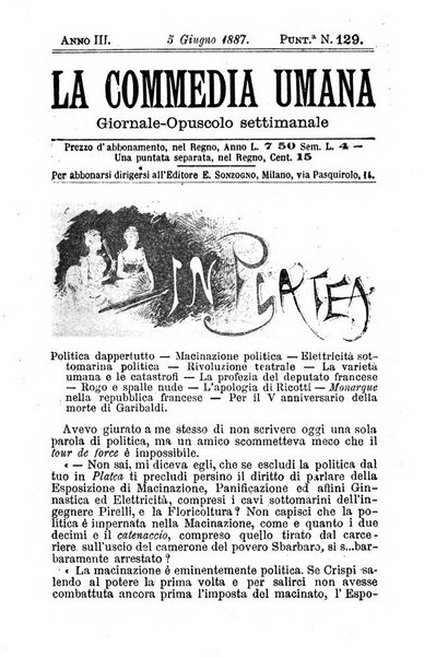 La commedia umana giornale-opuscolo settimanale