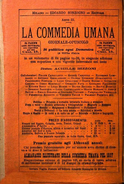 La commedia umana giornale-opuscolo settimanale