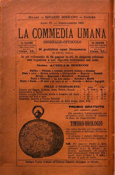 La commedia umana giornale-opuscolo settimanale