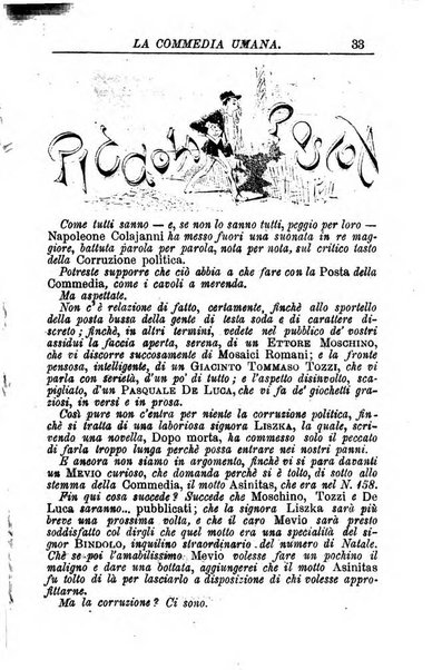 La commedia umana giornale-opuscolo settimanale