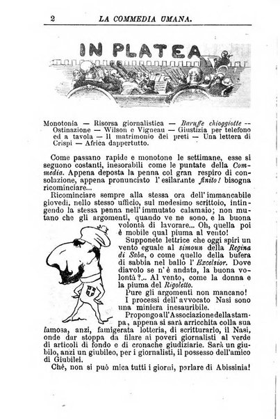 La commedia umana giornale-opuscolo settimanale