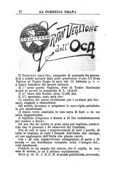 La commedia umana giornale-opuscolo settimanale