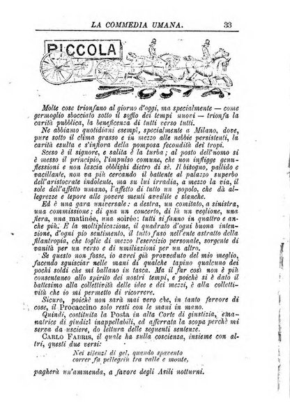 La commedia umana giornale-opuscolo settimanale