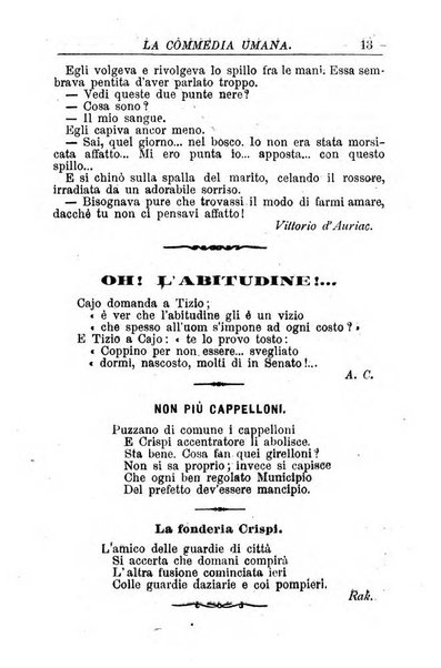 La commedia umana giornale-opuscolo settimanale