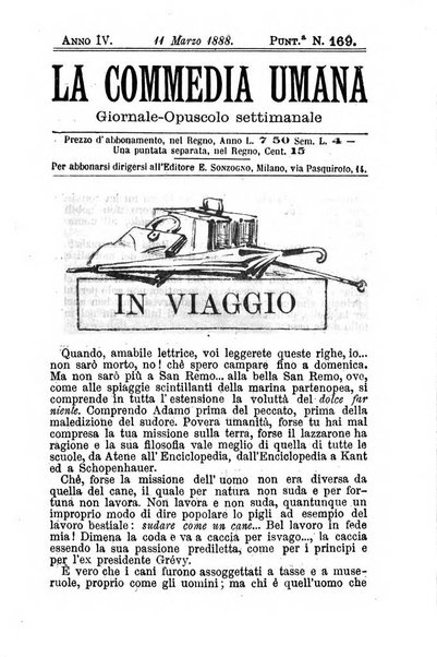 La commedia umana giornale-opuscolo settimanale