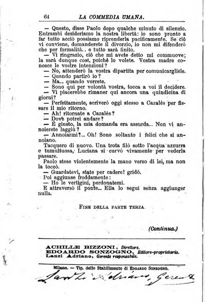 La commedia umana giornale-opuscolo settimanale