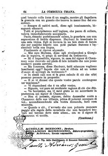 La commedia umana giornale-opuscolo settimanale